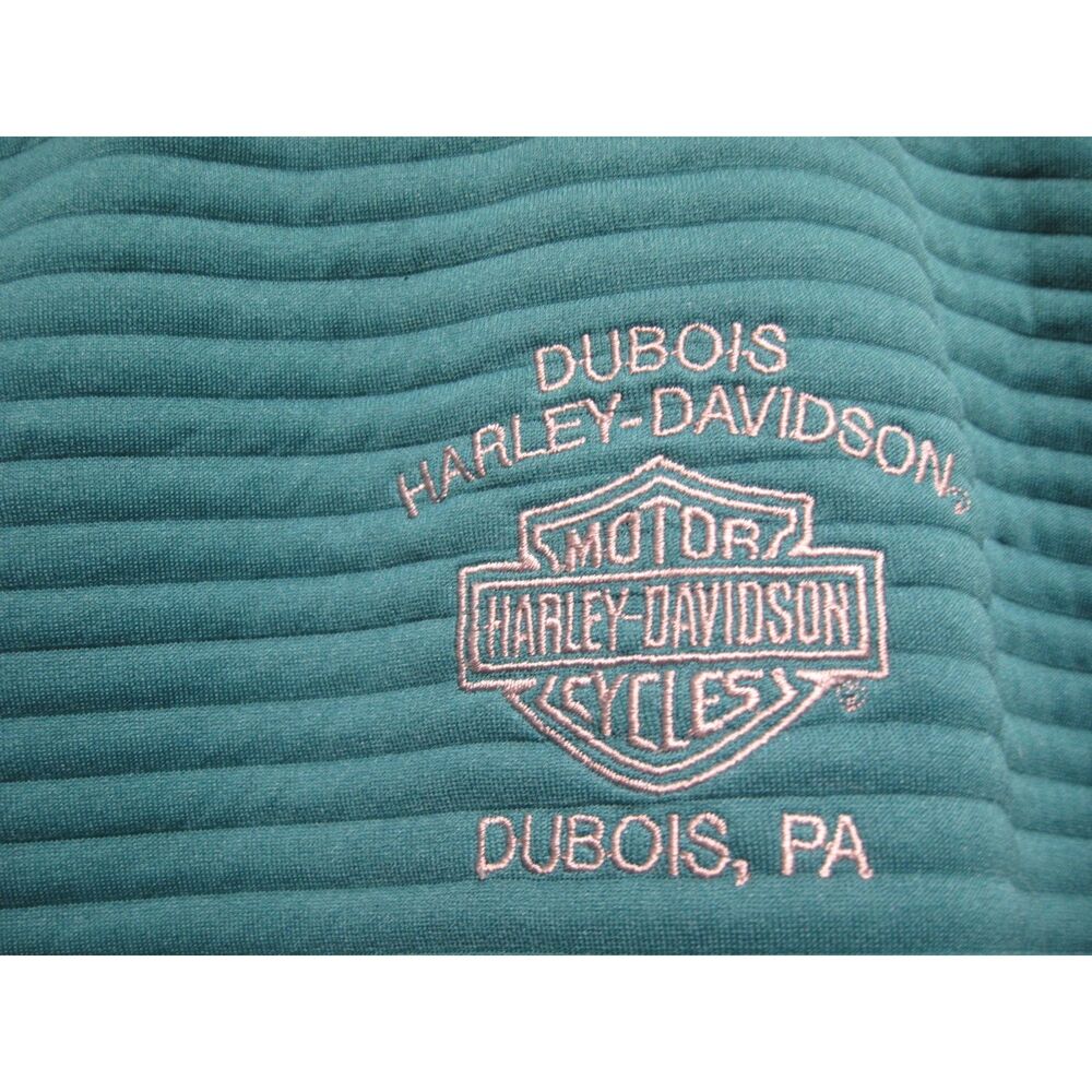 Harley-Davidson Dubois PA Jade Green Kangaroo Pocket Pullover TOP Womens Sz XXL - Picture 4 of 5
